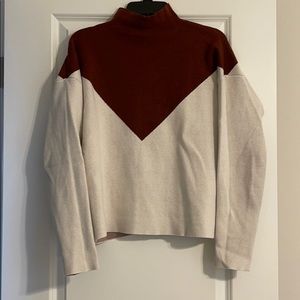 Chevron color block sweater